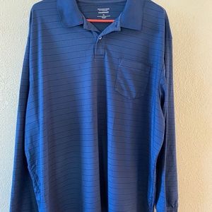 Polo style long sleeve dress shirt